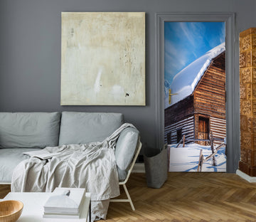 3D Snow Chalet 10856 Beth Sheridan Door Mural
