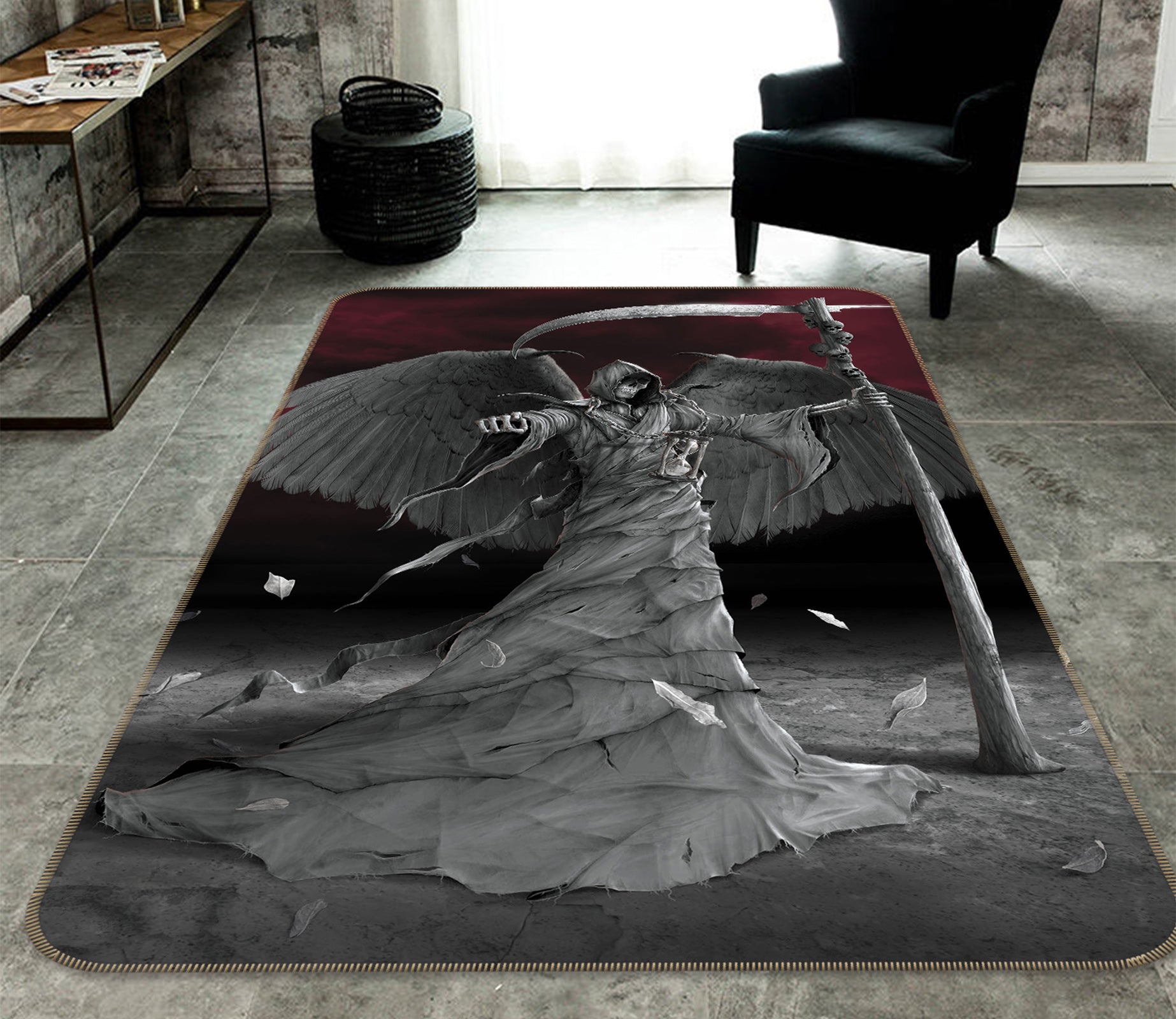 3D Time Is Up 1077 Vincent Hie Rug Non Slip Rug Mat