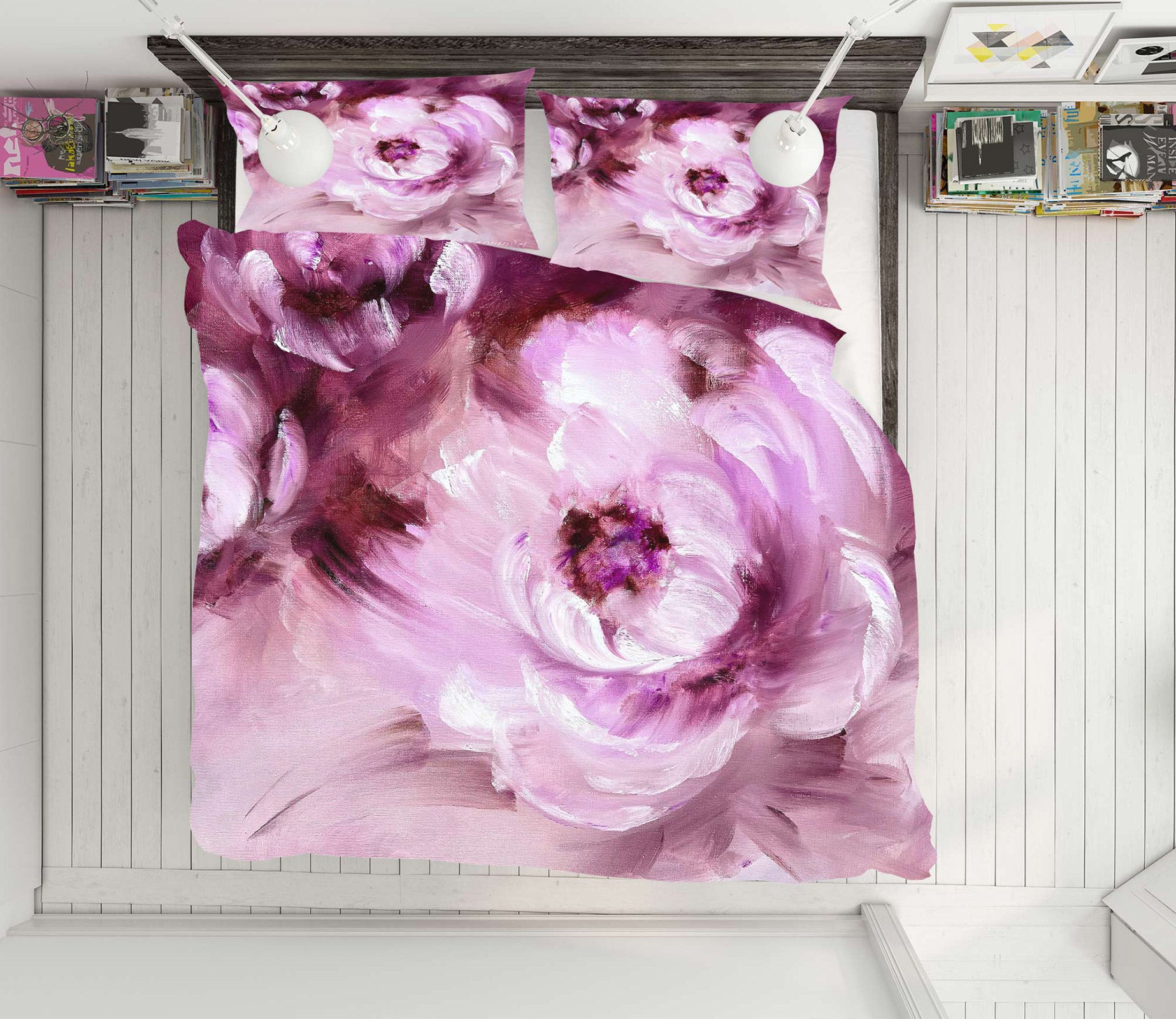 3D Pink Flower 466 Skromova Marina Bedding Bed Pillowcases Quilt