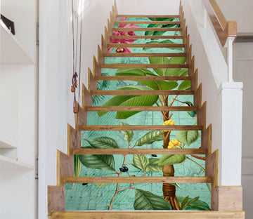 3D Green Leaves 104113 Andrea Haase Stair Risers