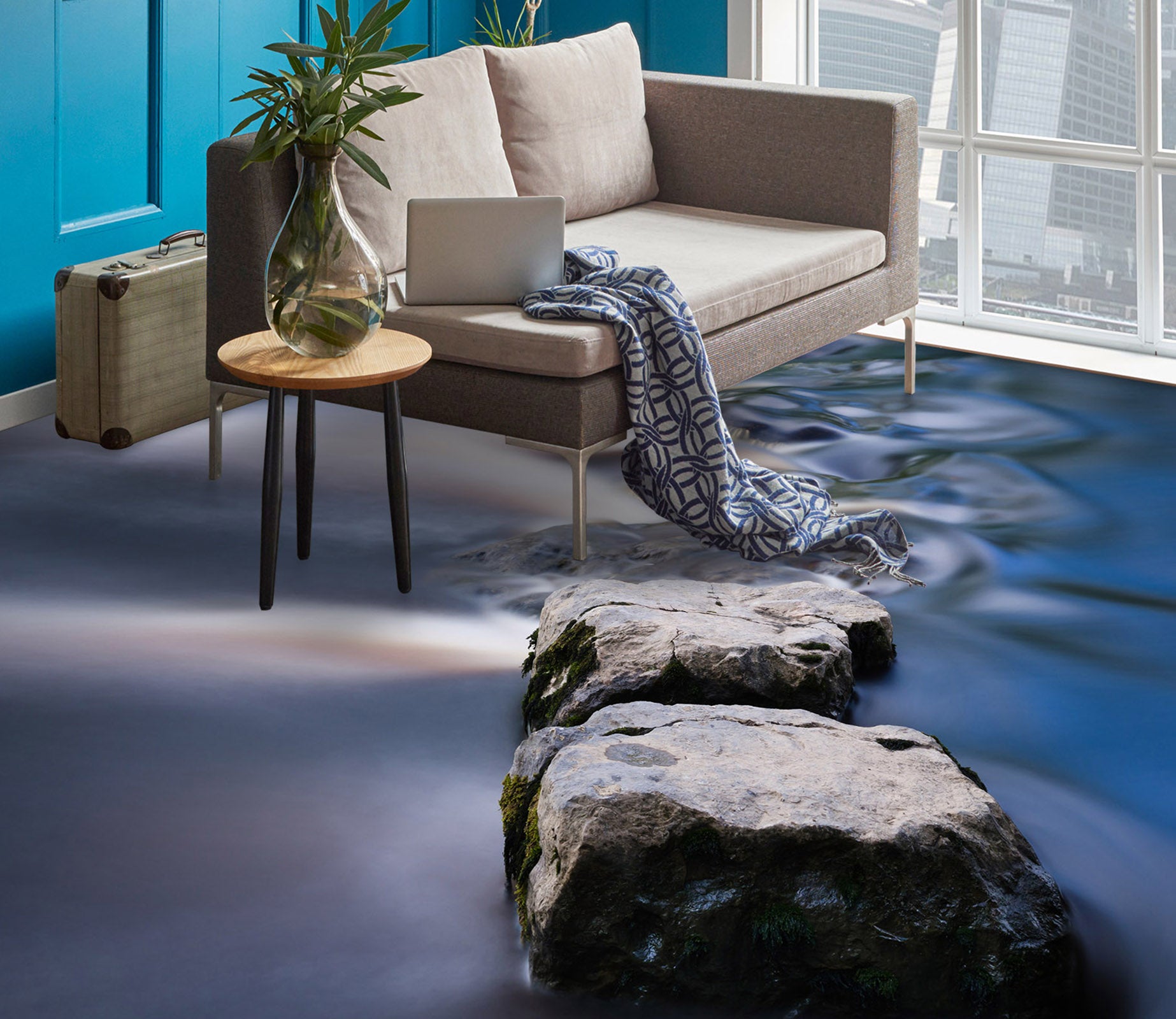 3D Big Stone Road 528 Floor Mural  Wallpaper Murals Rug & Mat Print Epoxy waterproof bath floor