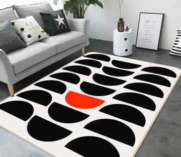 3D Red Circle 1103 Boris Draschoff Rug Non Slip Rug Mat