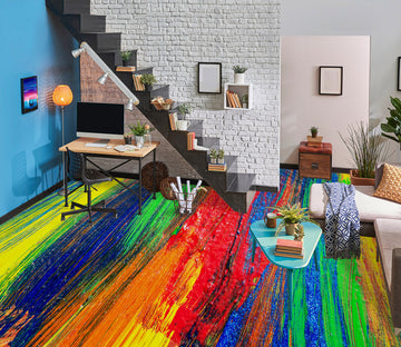 3D Rich Colorful Paints 1251 Floor Mural  Wallpaper Murals Self-Adhesive Removable Print Epoxy