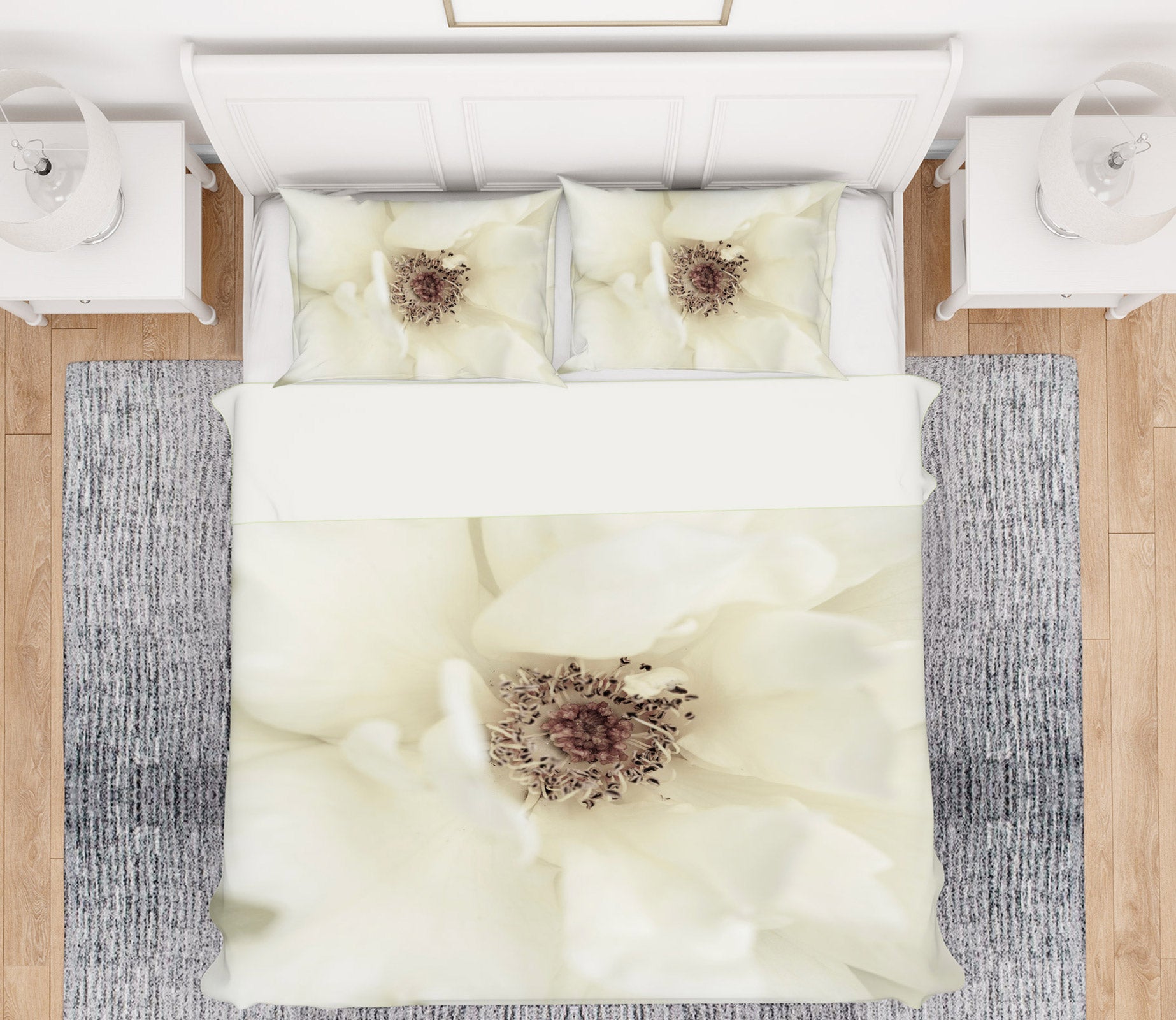 3D White Flower 6999 Assaf Frank Bedding Bed Pillowcases Quilt Cover Duvet Cover
