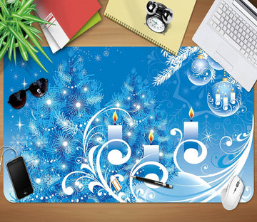 3D Blue Snow Candle 051 Desk Mat Mat AJ Creativity Home 