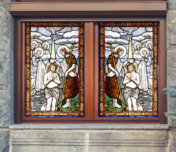 3D Christian Believers 242 Window Film Print Sticker Cling Stained Glass UV Block