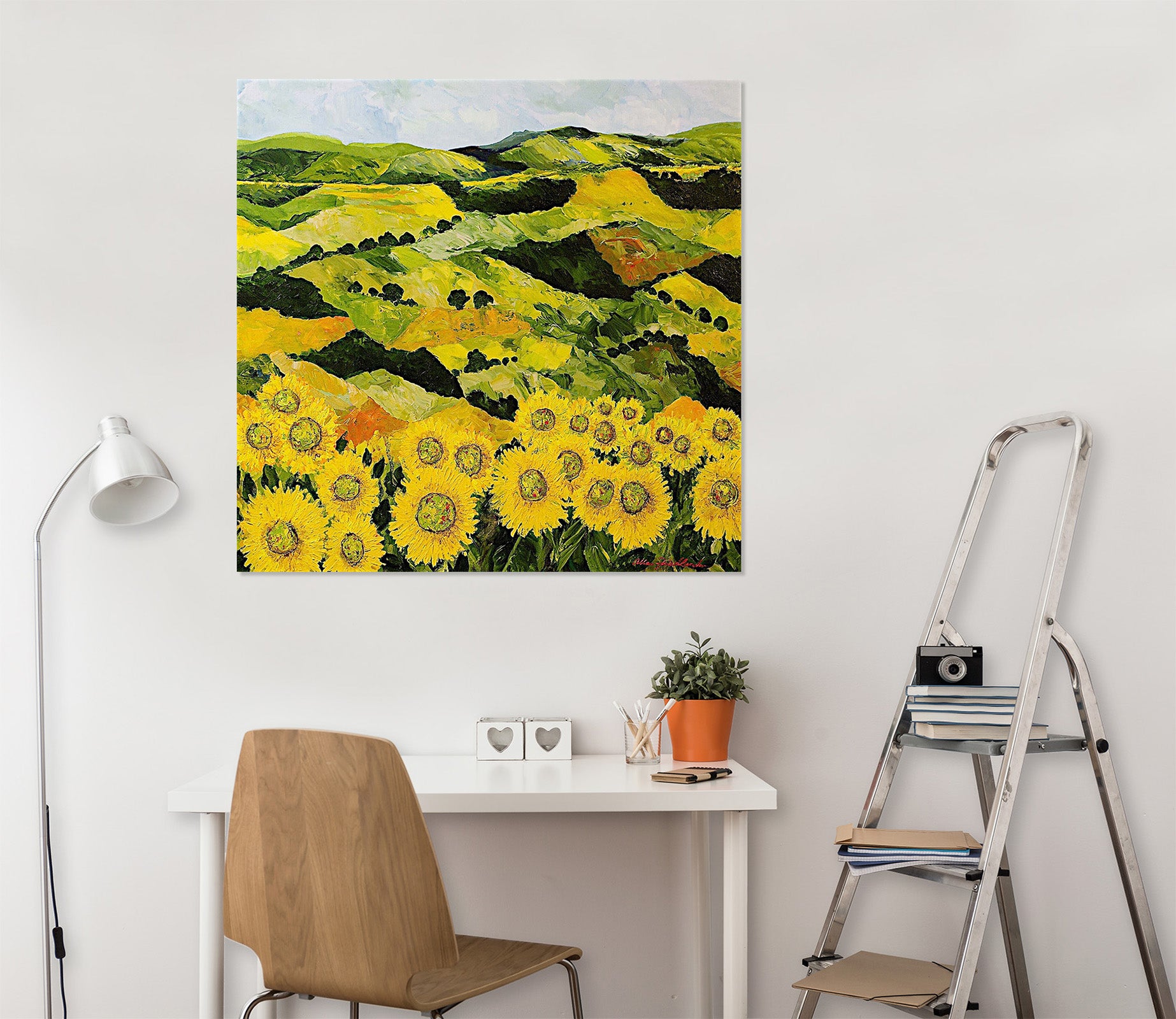 3D Sunflower Valley 184 Allan P. Friedlander Wall Sticker