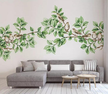 3D Row of Birds WG1101 Wall Murals