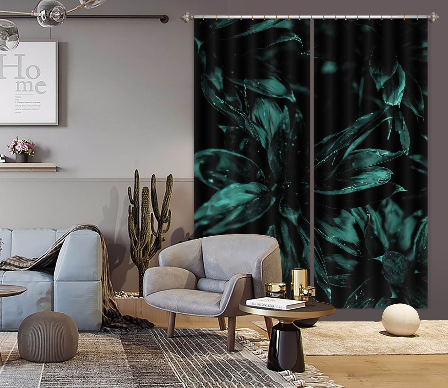 3D Dewdrop Leaves 1142 Boris Draschoff Curtain Curtains Drapes