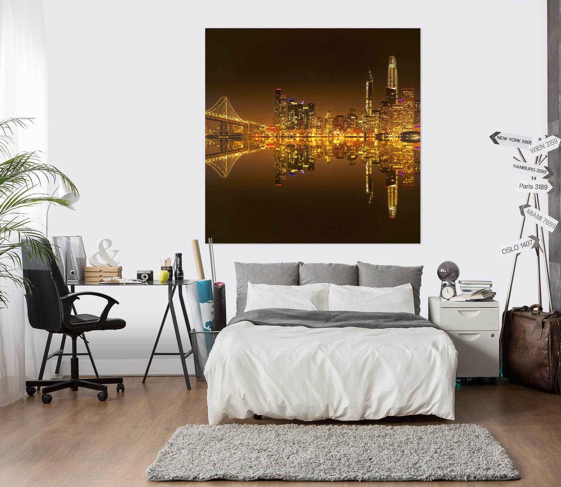 3D Golden Heart 130 Marco Carmassi Wall Sticker