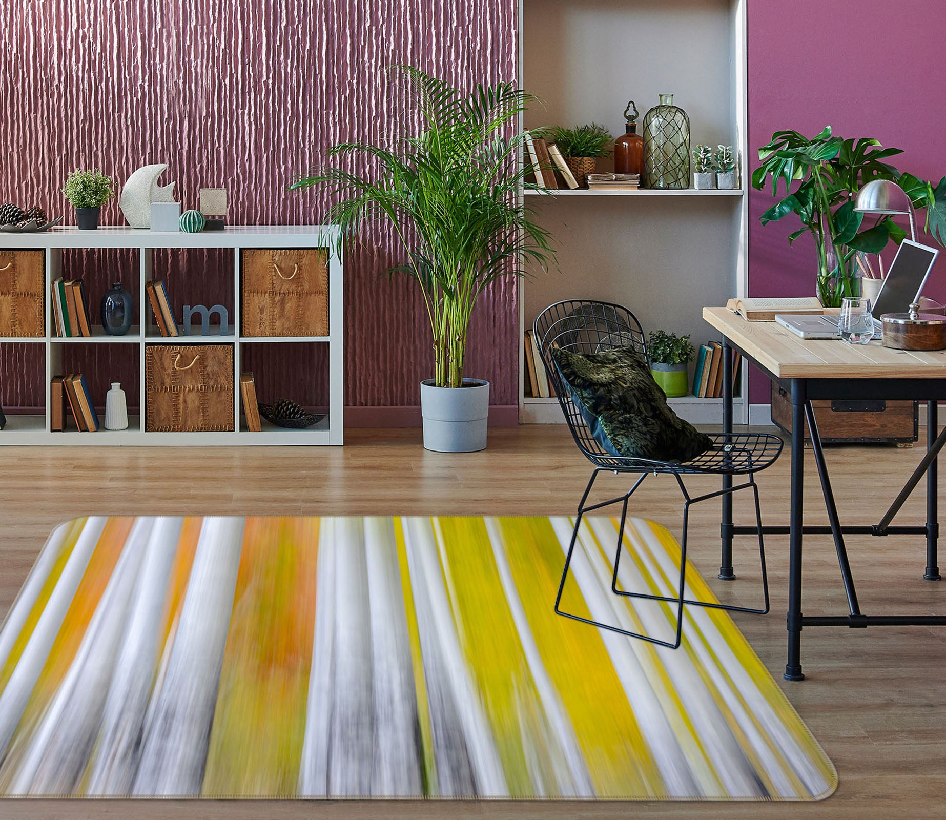 3D White Trunk 1162 Marco Carmassi Rug Non Slip Rug Mat