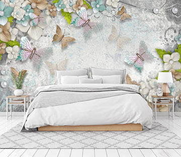 3D Butterfly Flower 1602 Wall Murals