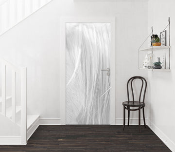 3D White Fur 122152 Marco Carmassi Door Mural