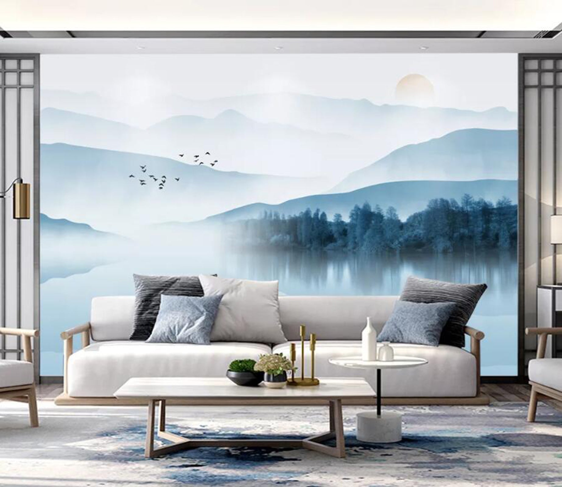 3D Misty Valley WC66 Wall Murals Wallpaper AJ Wallpaper 2 