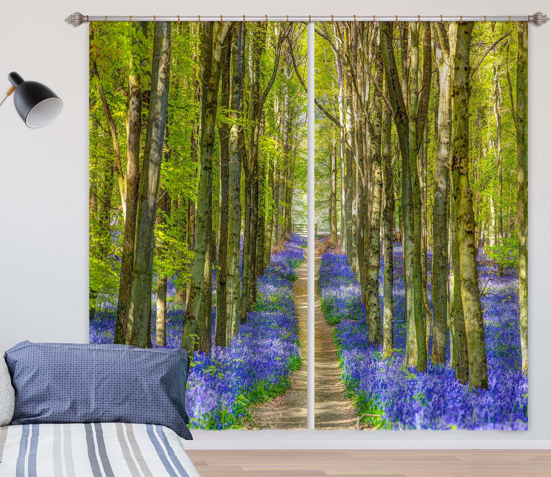 3D Tree Lined Road 016 Assaf Frank Curtain Curtains Drapes