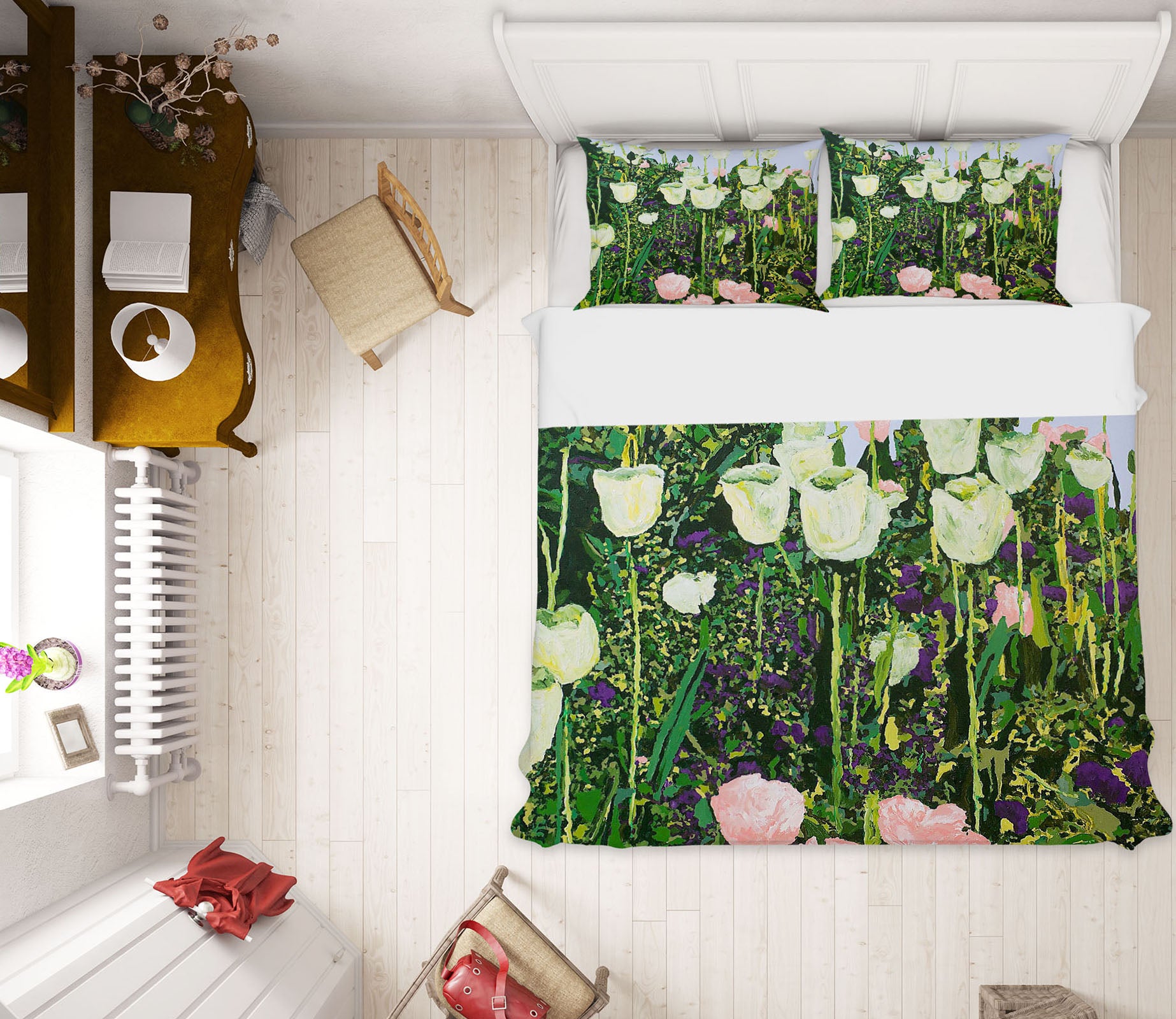 3D Tulip Delight 1042 Allan P. Friedlander Bedding Bed Pillowcases Quilt