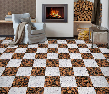 3D Brown And White Squares 930 Floor Mural  Wallpaper Murals Rug & Mat Print Epoxy waterproof bath floor