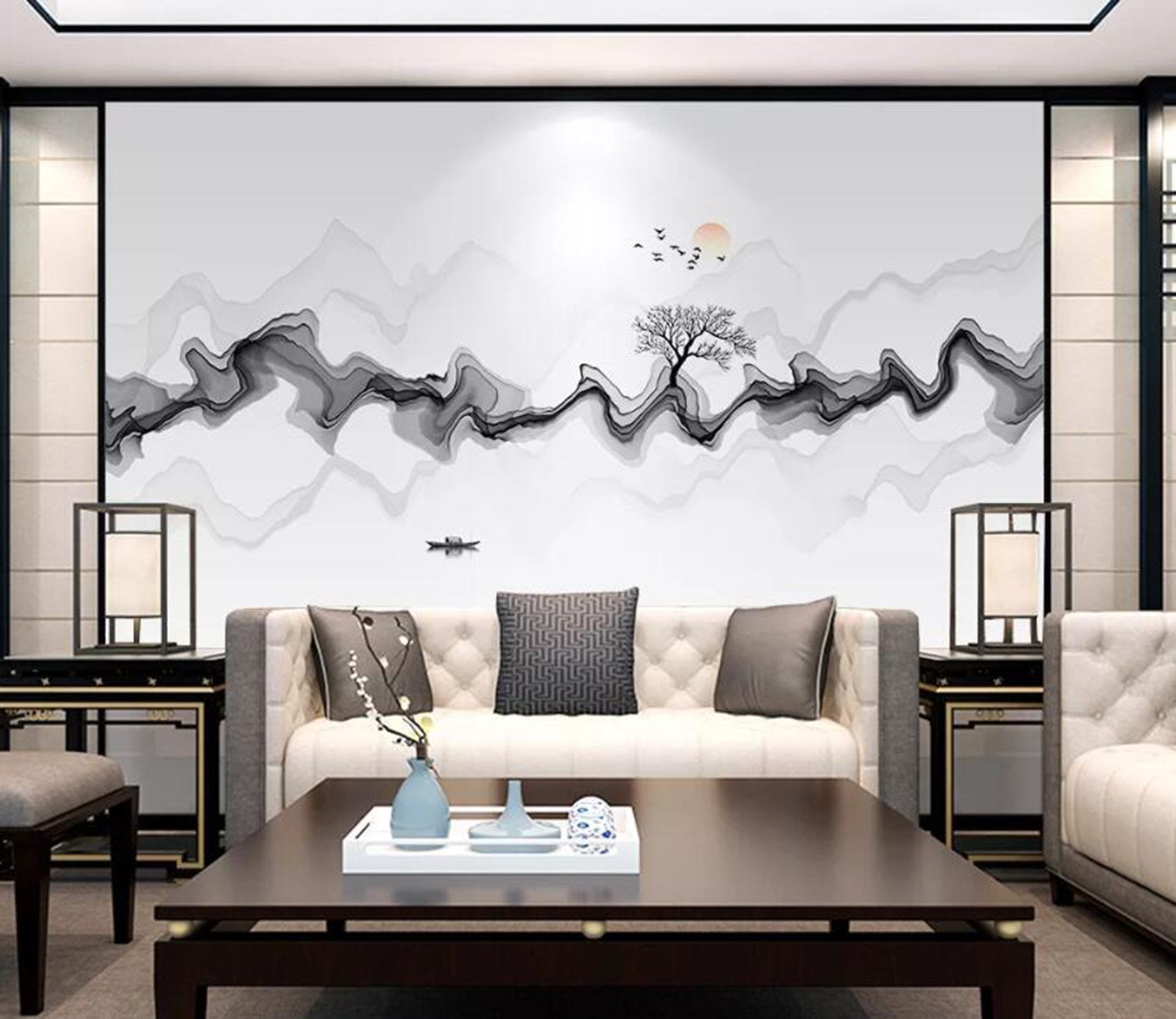 3D Abstract Mountain Peak WC21 Wall Murals Wallpaper AJ Wallpaper 2 