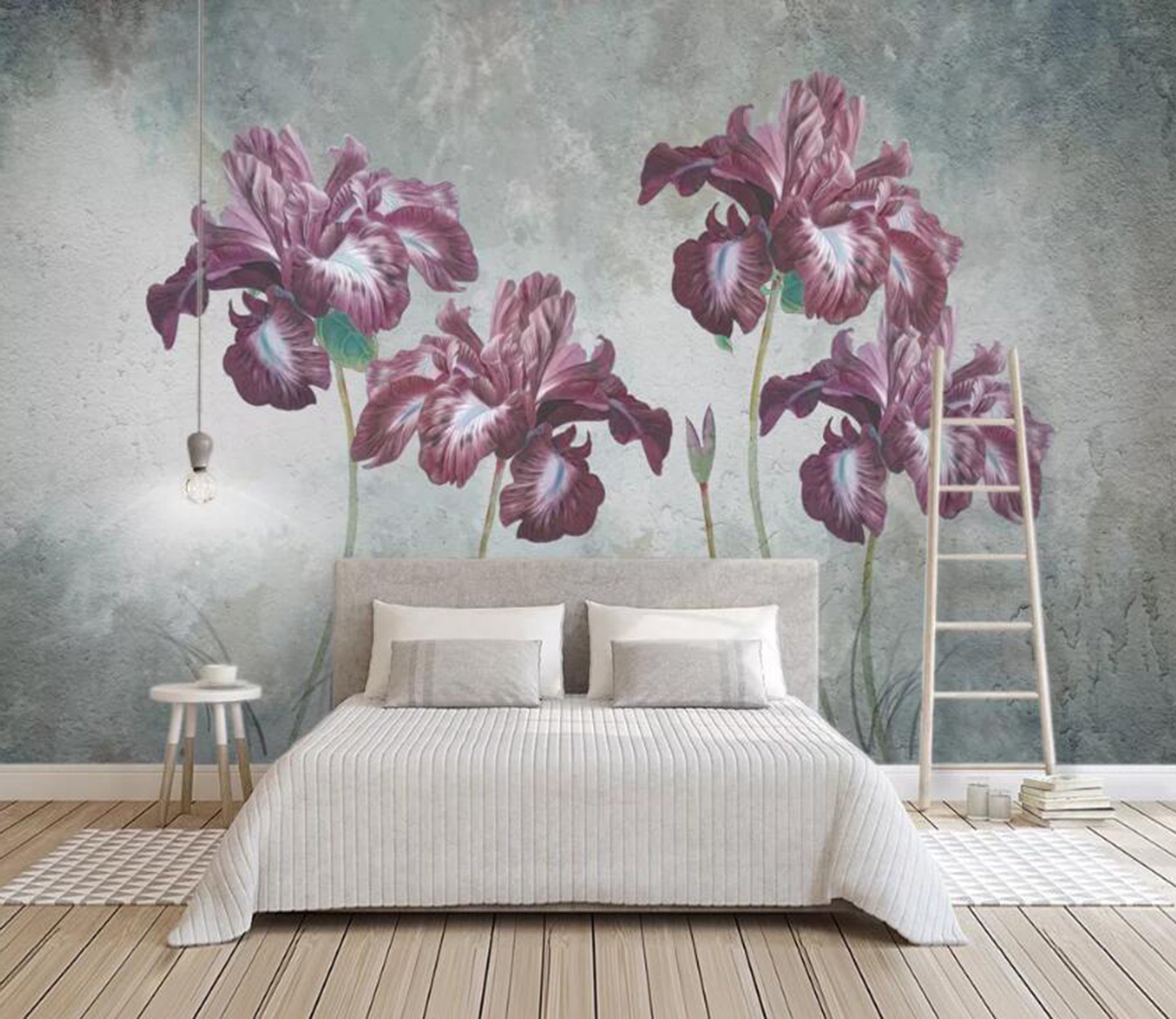 3D Purple Flower Petals WC65 Wall Murals Wallpaper AJ Wallpaper 2 