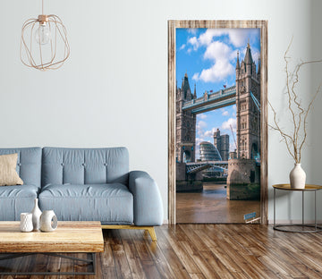 3D Building Bridge 106212 Assaf Frank Door Mural