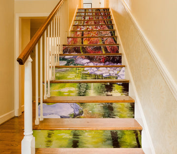 3D Beautiful Seasonal Scenery 309 Stair Risers