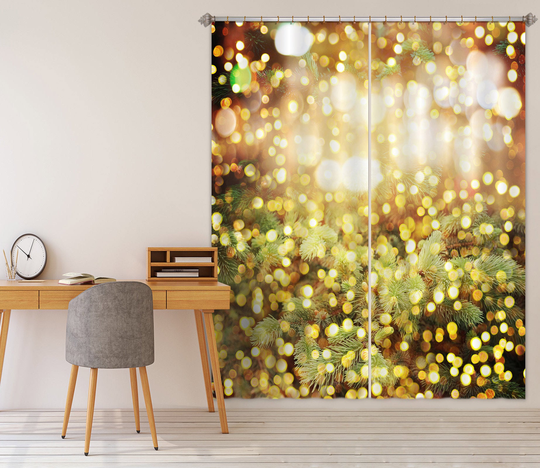 3D Aperture 53072 Christmas Curtains Drapes Xmas