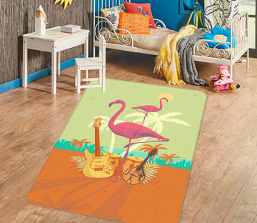 3D Flamingo 1017 Showdeer Rug Non Slip Rug Mat