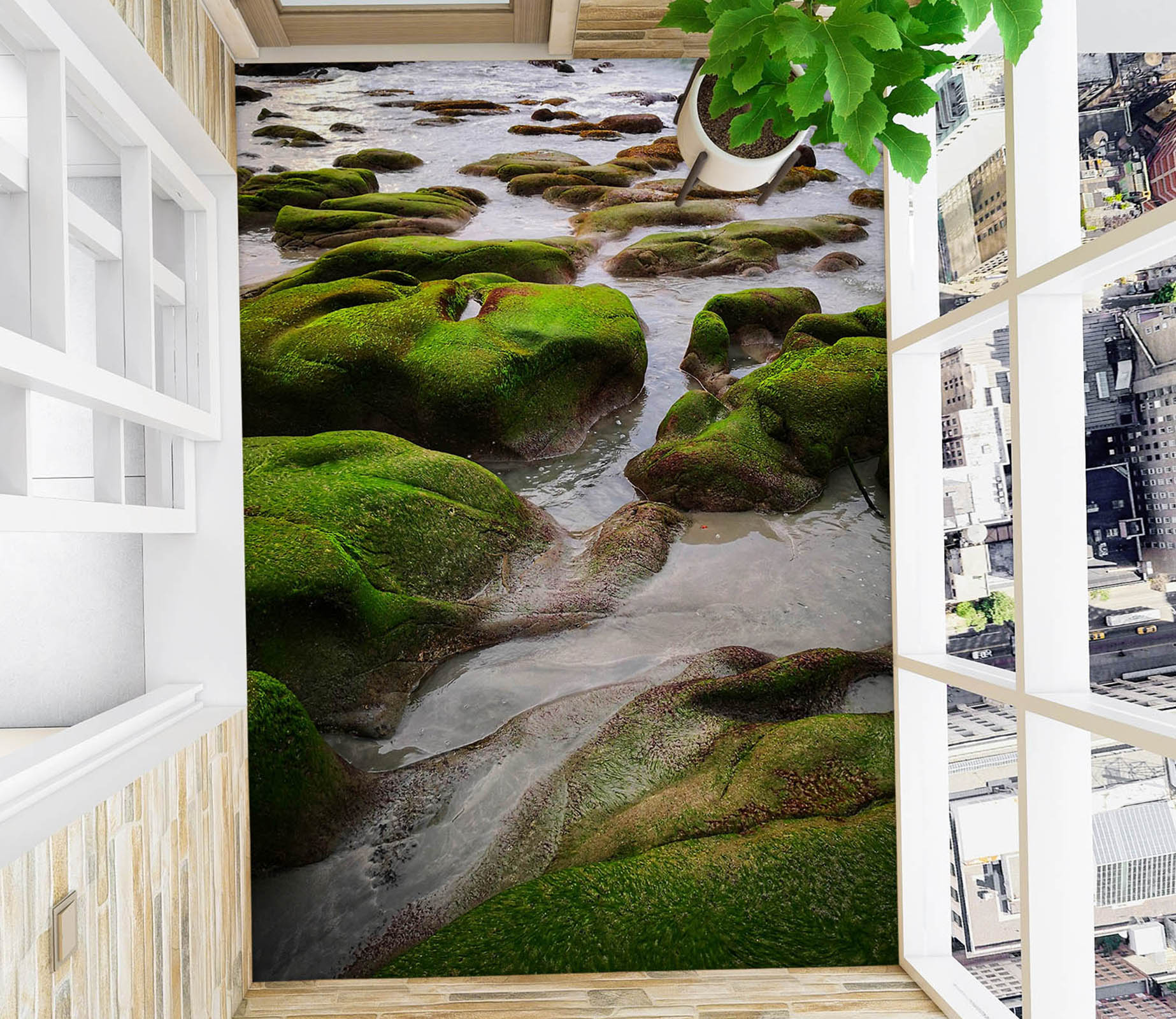 3D Soothing Water 801 Floor Mural  Wallpaper Murals Rug & Mat Print Epoxy waterproof bath floor