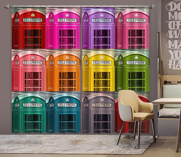 3D Colored Windows 203 Assaf Frank Curtain Curtains Drapes