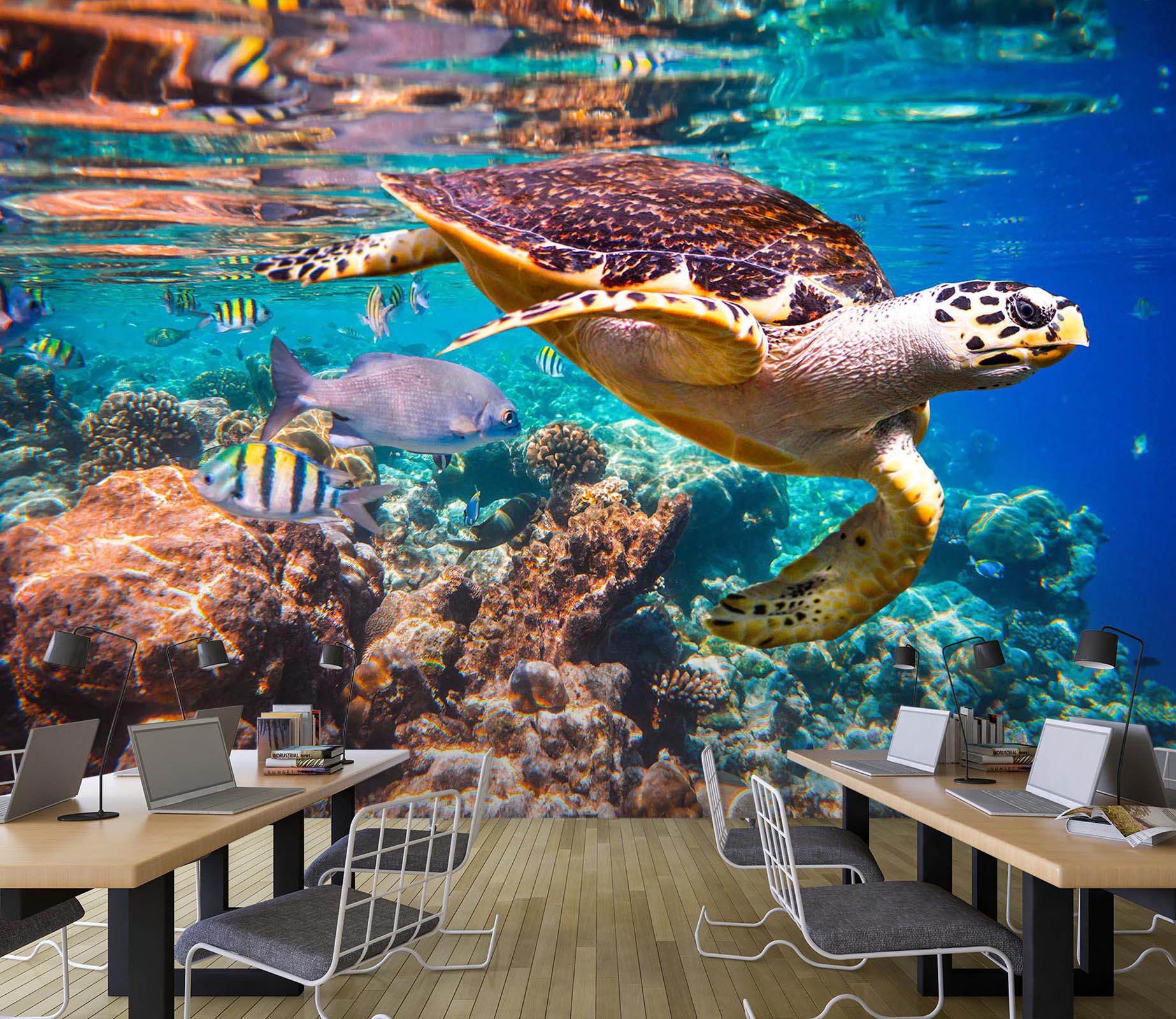 3D Turtle Stone 150 Wall Murals