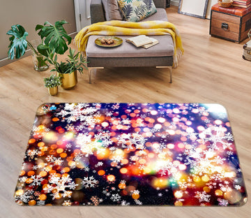 3D Color Light Shadow 56248 Christmas Non Slip Rug Mat Xmas