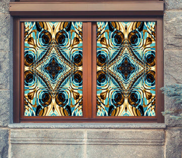 3D Artistic Pattern 365 Window Film Print Sticker Cling Stained Glass UV Block