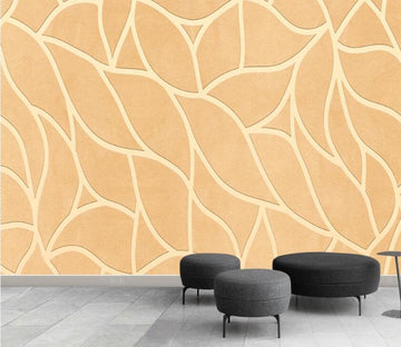 3D Yellow Leaf Shape 2370 Wall Murals