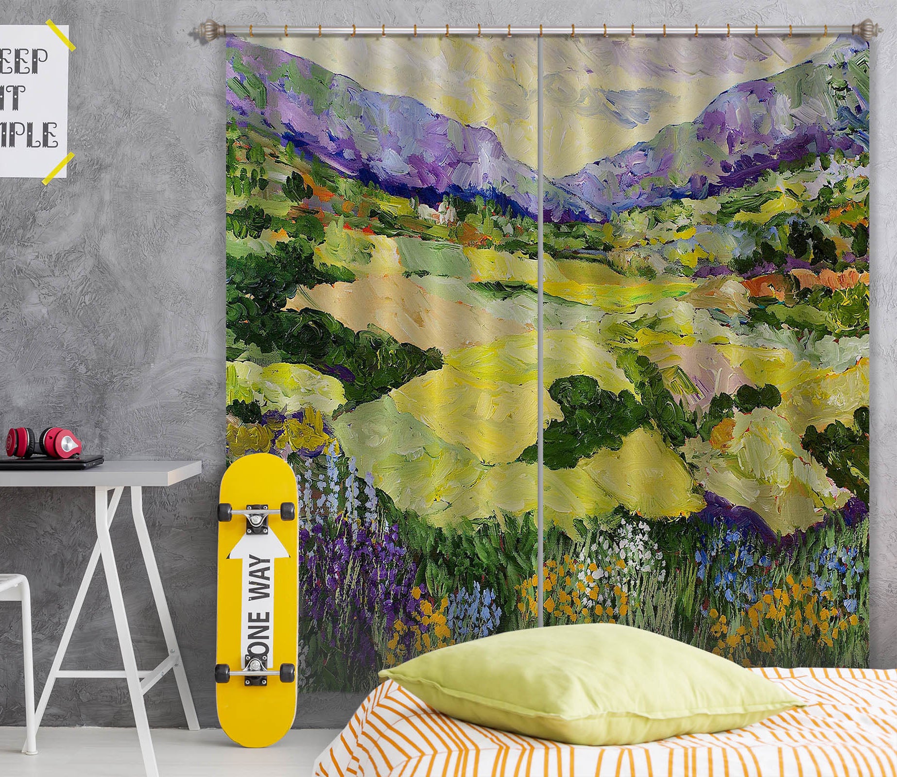 3D Cool Grass 169 Allan P. Friedlander Curtain Curtains Drapes