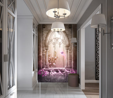 3D Fantasy Pink Arch 078 Wall Murals