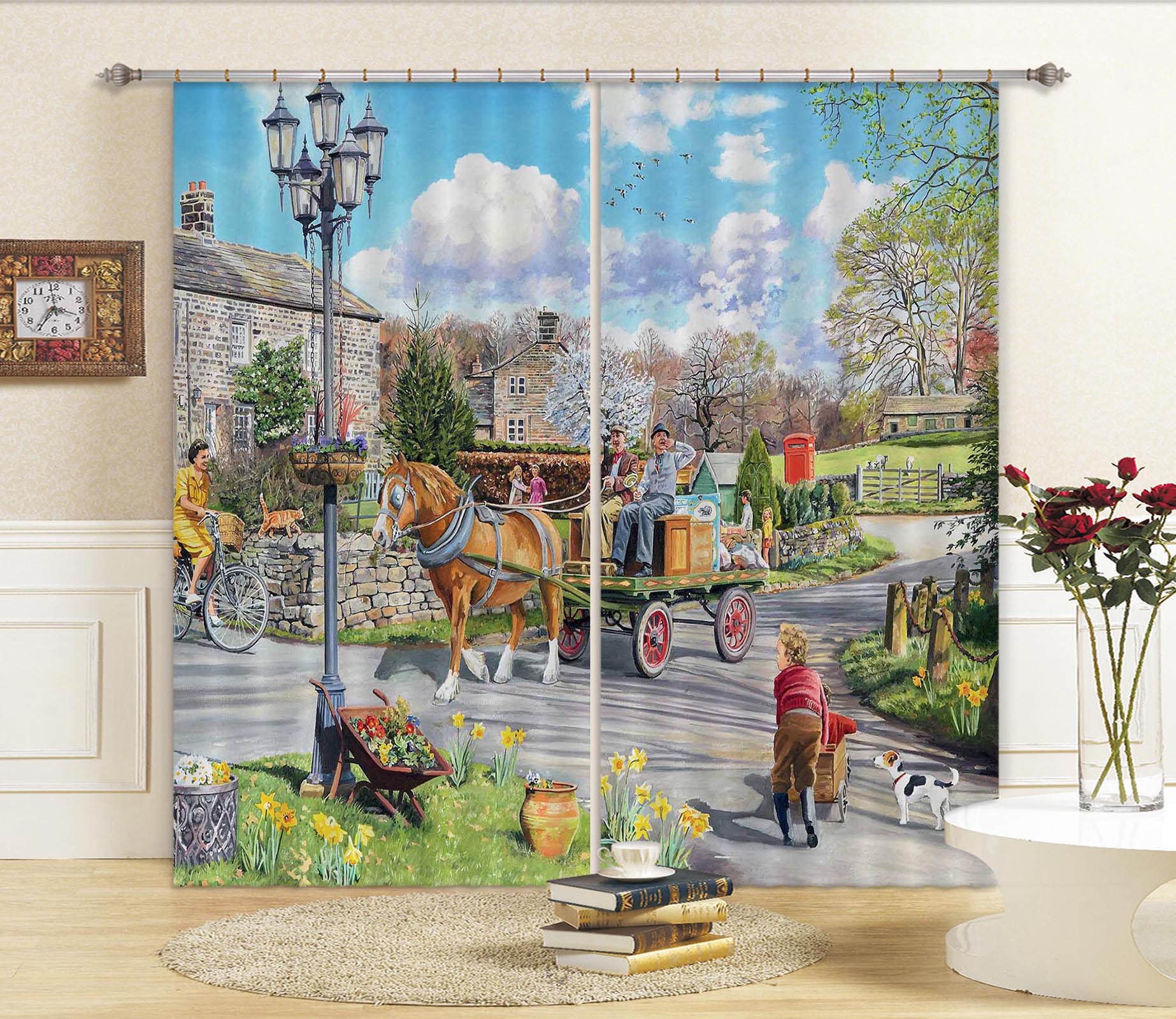 3D Carriage 088 Trevor Mitchell Curtain Curtains Drapes