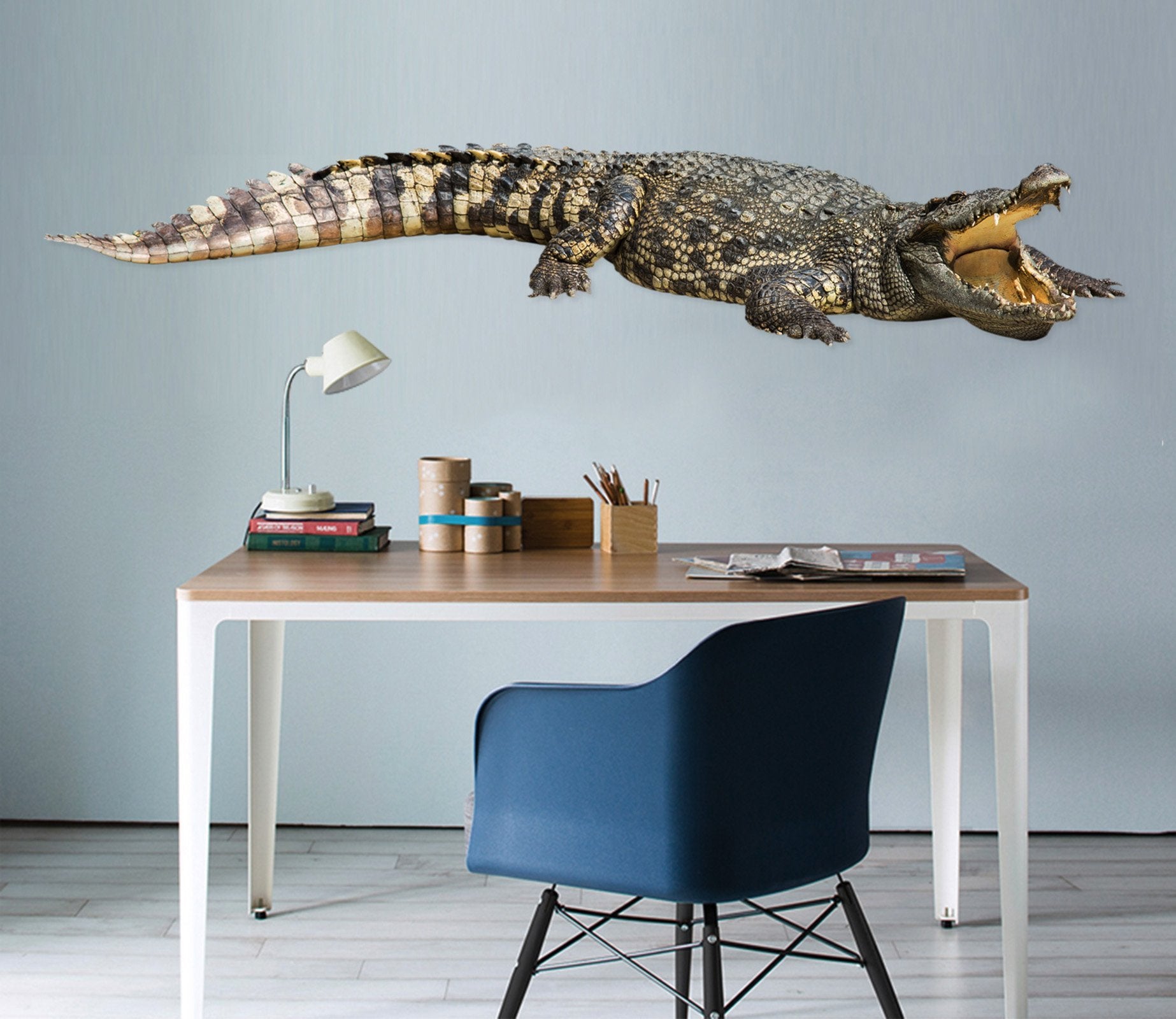 3D Crocodile Tail 052 Animals Wall Stickers Wallpaper AJ Wallpaper 