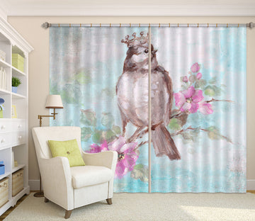 3D Bird Crown Flower Branch 3027 Debi Coules Curtain Curtains Drapes
