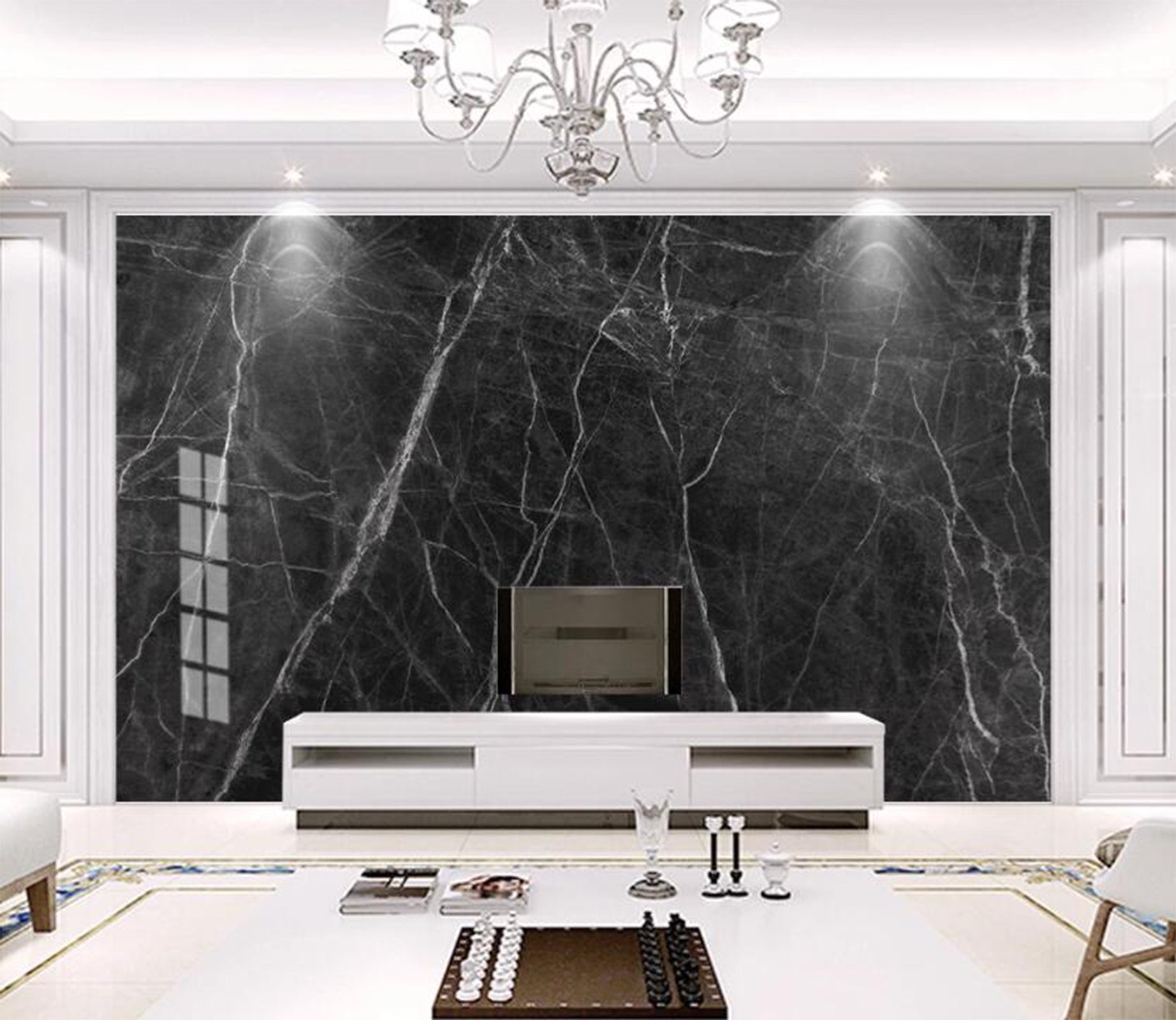 3D White Thin And Dense Lines 2262 Wall Murals