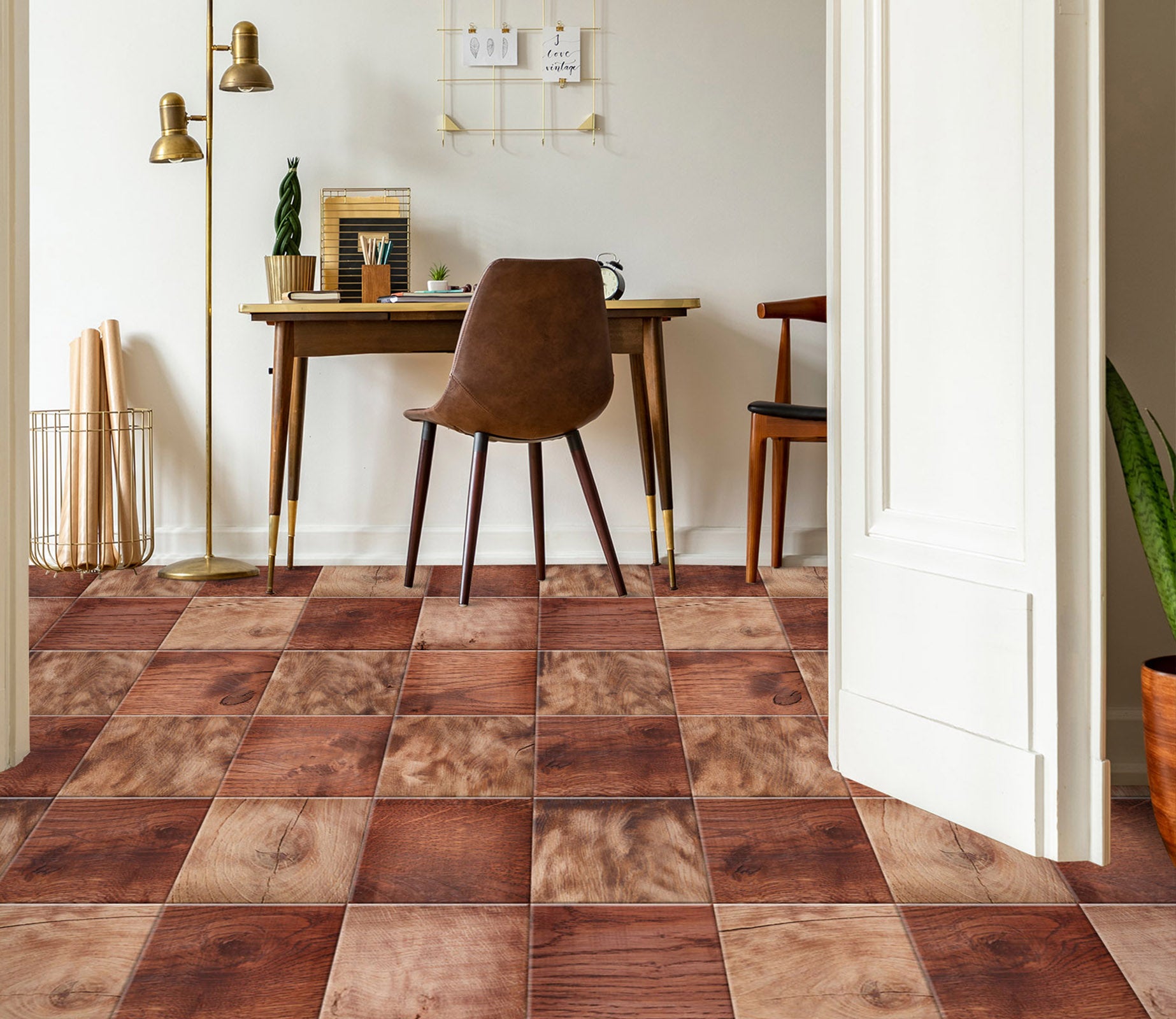 3D Brown Squares 045 Floor Mural  Wallpaper Murals Rug & Mat Print Epoxy waterproof bath floor