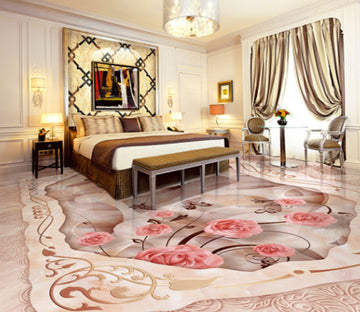 3D Blooming Rose 259 Floor Mural  Wallpaper Murals Rug & Mat Print Epoxy waterproof bath floor