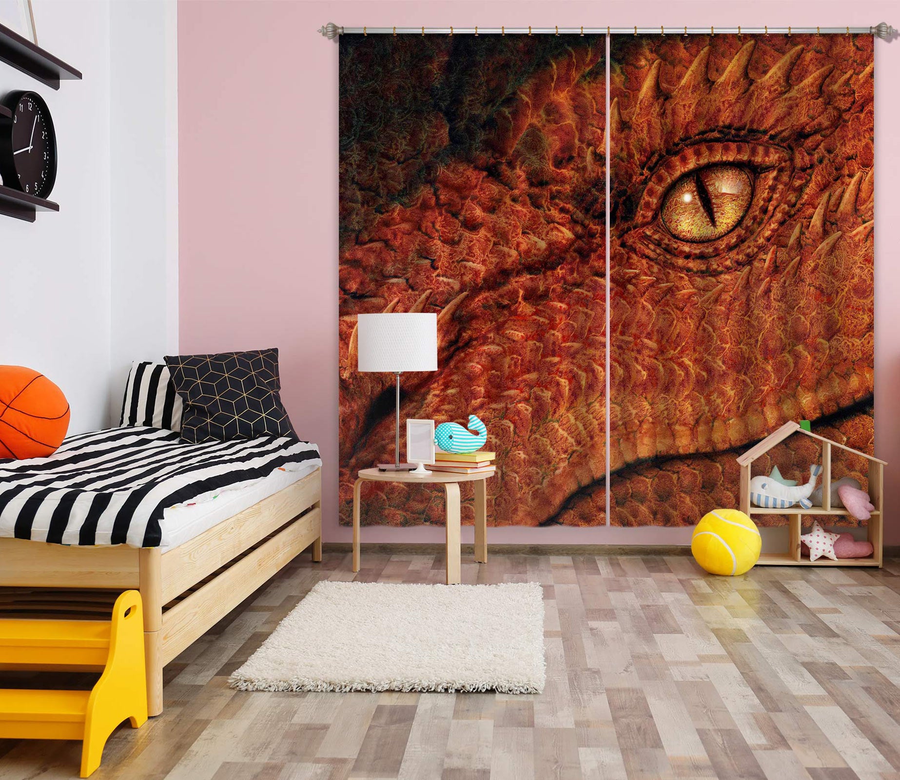 3D Dragon Eye 8026 Ciruelo Curtain Curtains Drapes