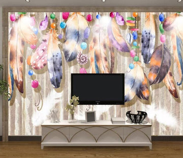 3D Colored Feather WC77 Wall Murals Wallpaper AJ Wallpaper 2 