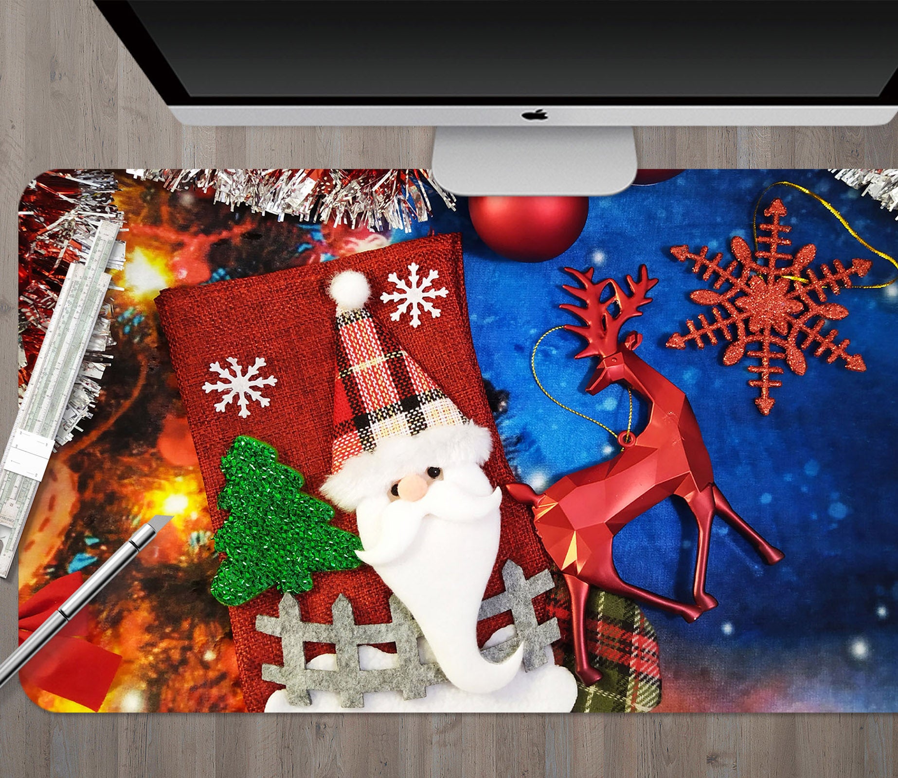 3D Santa Claus 53251 Christmas Desk Mat Xmas