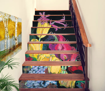 3D Various Colored Flowers 90153 Allan P. Friedlander Stair Risers