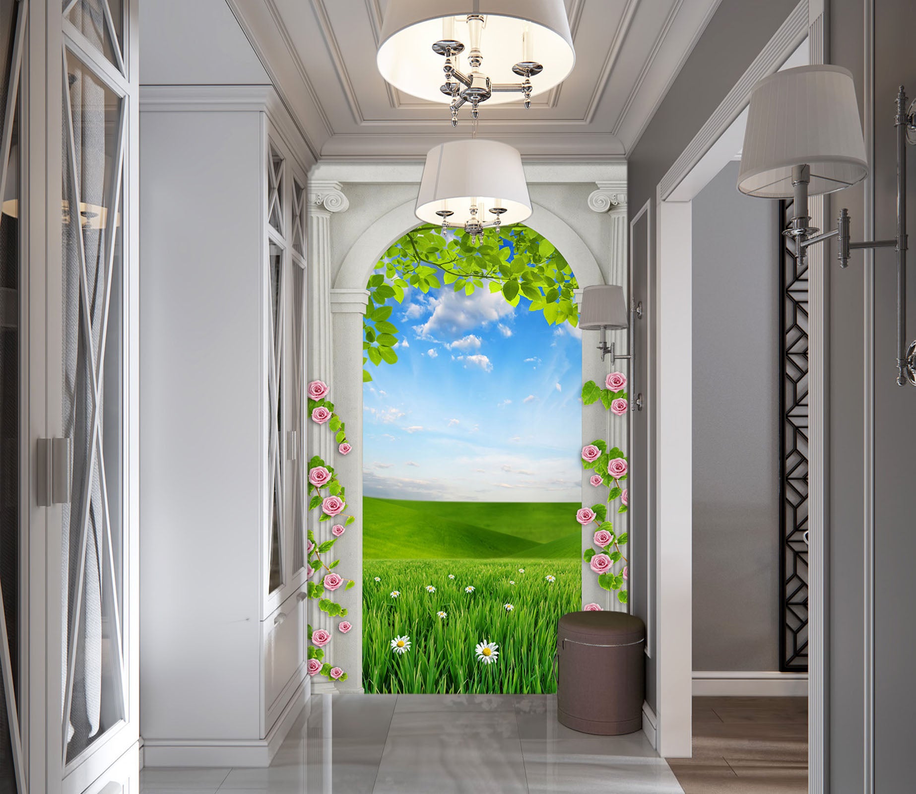 3D Prairie Flowers 1876 Wall Murals