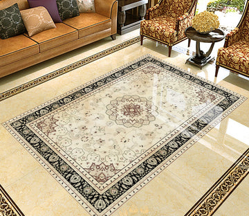 3D Black Rectangle Pattern WG640 Floor Mural Wallpaper AJ Wallpaper 2 