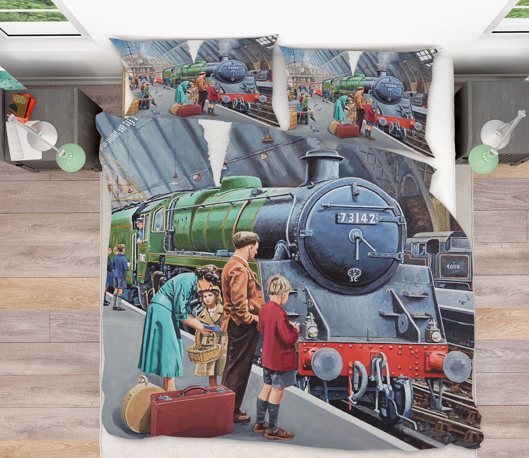 3D By Train 2053 Trevor Mitchell bedding Bed Pillowcases Quilt
