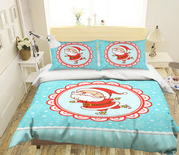 3D Santa Claus 31127 Christmas Quilt Duvet Cover Xmas Bed Pillowcases