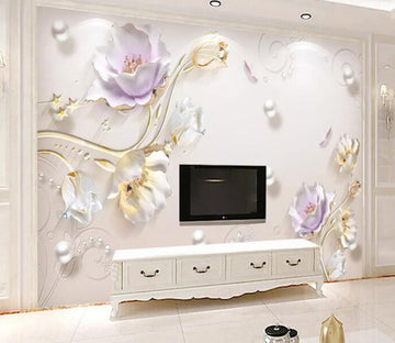3D Pearl Flower WC74 Wall Murals Wallpaper AJ Wallpaper 2 